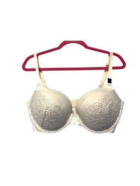 Victorias Secret Very Sexy Push-Up Bra Ivory Lace Underwire Size 38DD